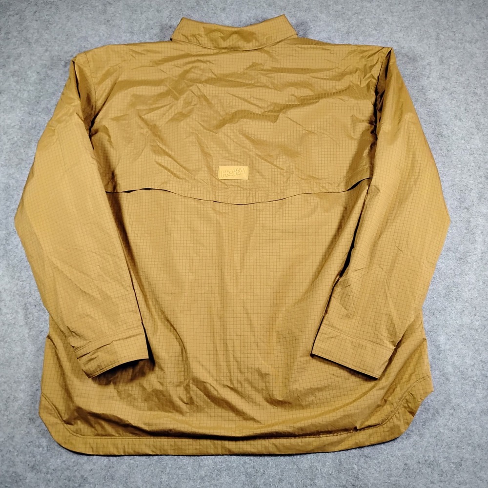 Hoka One One Outtrail SoulFocus Mens XL Fleece Lined Ripstop Jacket Tan Pink - Picture 10 of 12